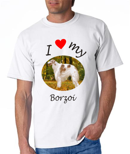 Dogs - Borzoi Picture on a Mens Shirt